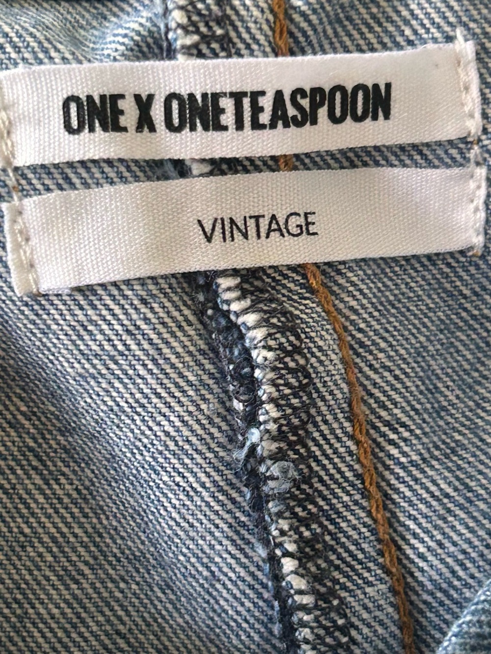ONE X ONETEASPOON Fringed Denim Tote Bag EUC - Picture 6 of 7